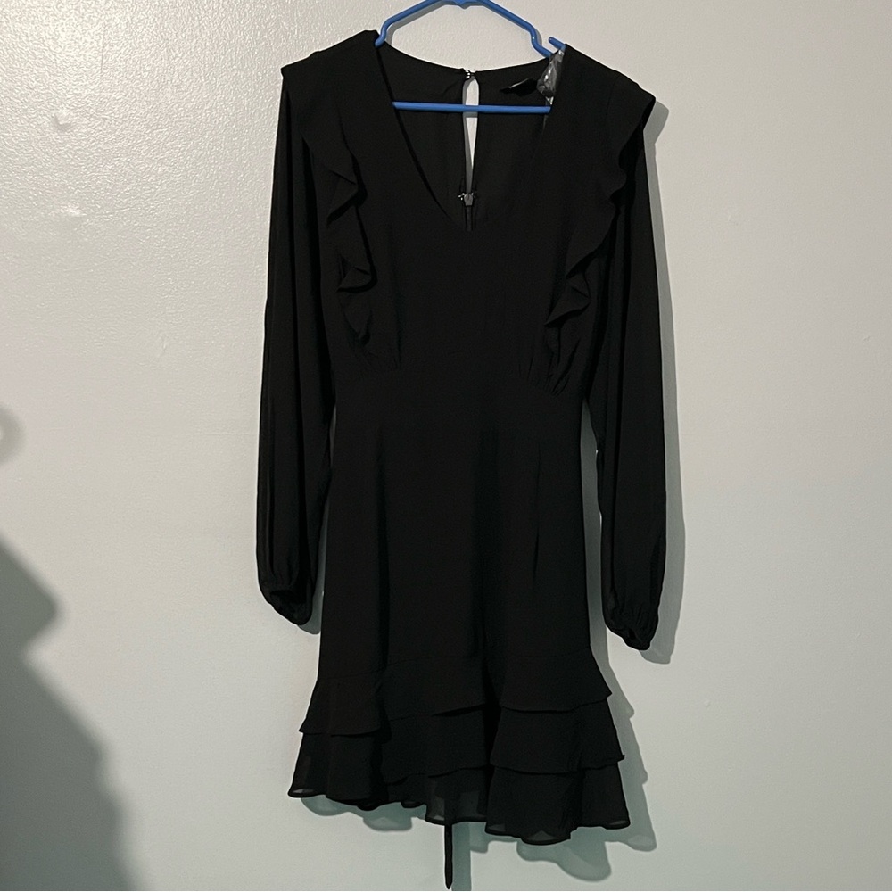 City Chic Black Long Sleeve Dress